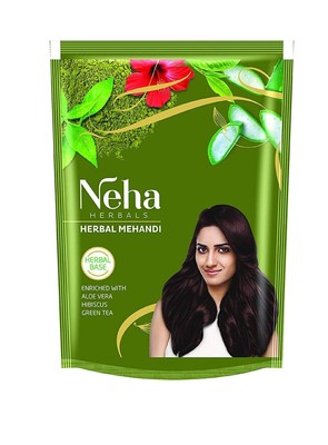 New Neha Herbals Mehandi Henna Hair Colour 55g x 2 | Free Shipping Worldwide