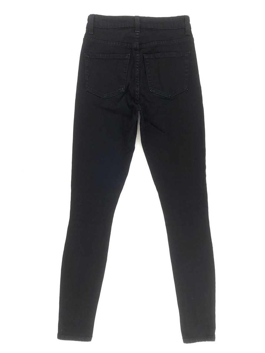 Nasty Gal High Waisted Skinny Jeans Women's Size 24 Black Wash