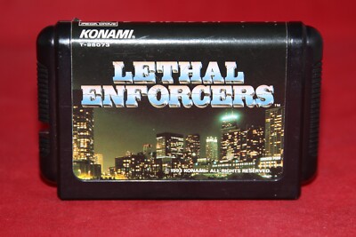 Lethal Enforcers (Sega Mega Drive, Japan, 1993) Authentic Game Cartridge