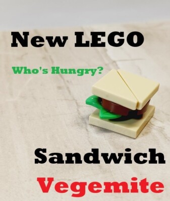 New LEGO Food Vegemite Sandwich Breakfast Lunch Dinner VEGAN Gluten Free LOVE