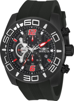 Invicta Men' 50 mm Pro Diver Quartz Multifunction Black Dial Watch 22811