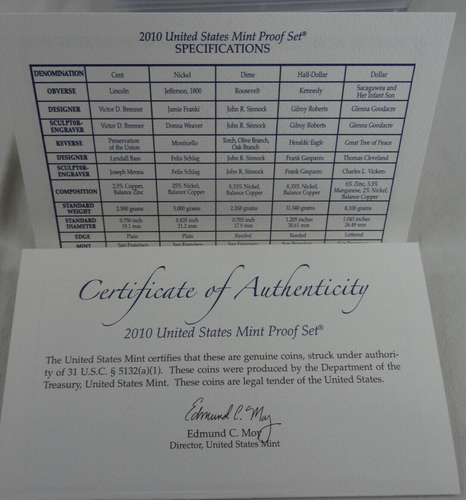 (10) 2010-S US Mint Proof Sets 140 Coins OGP COA Box Wholesale Lot United States - Picture 7 of 7