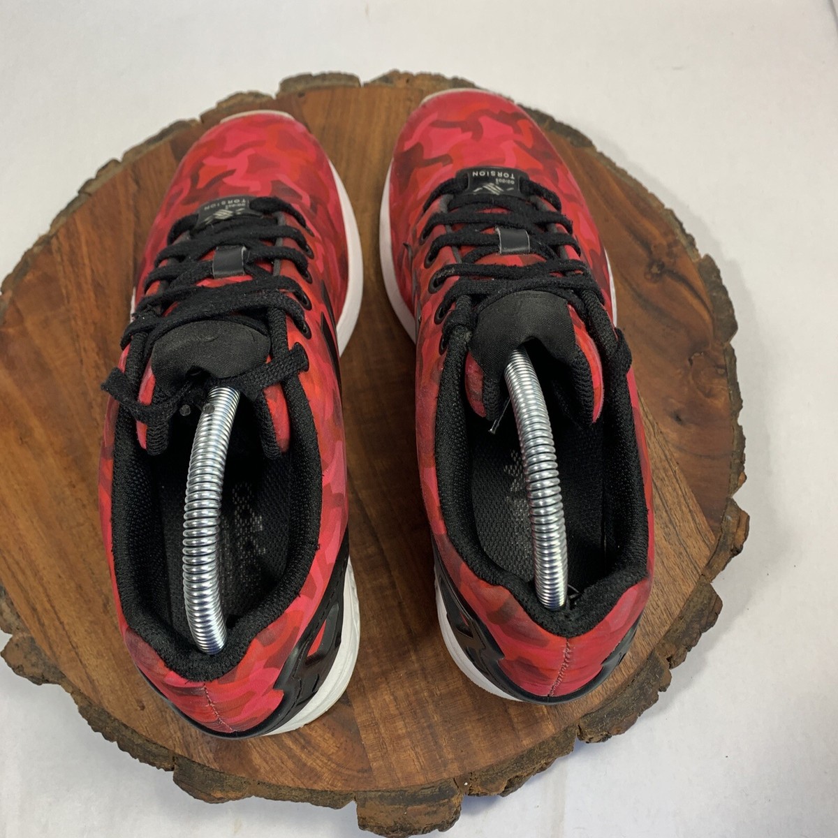 Adidas Women's ZX Flux Torsion Red Camo Lace Up AQ6128 Trainers