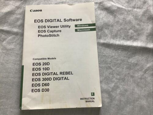 Canon  Camera Instruction Book / Manual / User Guide EOS 20,10,rebel,300 &more - Picture 1 of 5