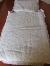 Puppenwagen-Set Decke und Kissen groß NEU 55 x 45 cm / 33 x 26cm violett