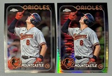 2- 2024 Topps Chrome Ryan Mountcastle Prism Refractor & Base #265 Orioles