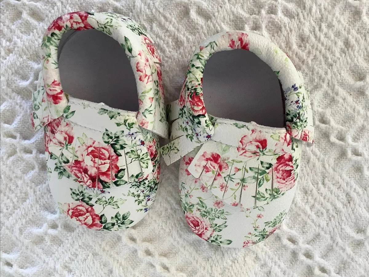 HONGTEYA Leather Baby Moccasins Hard Soled Tassel Crib Toddler