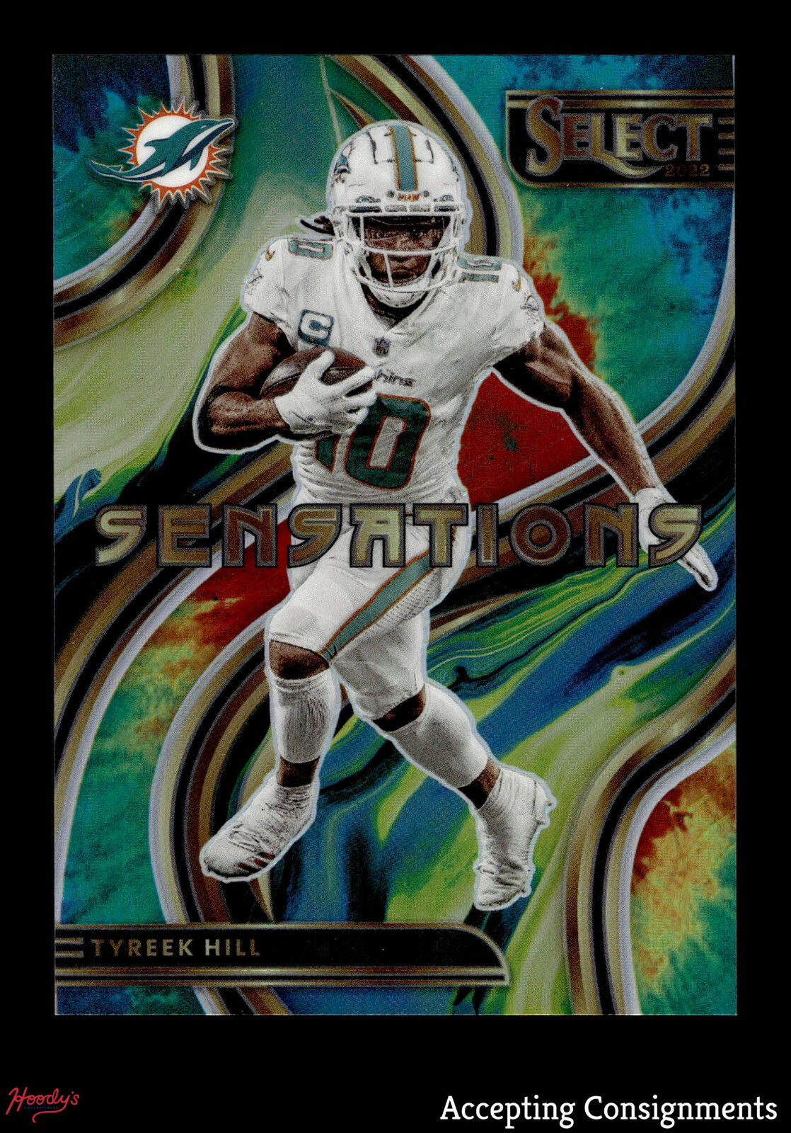 2022 Select Sensations Prizm Tie Dye #16 Tyreek Hill DOLPHINS 03/25