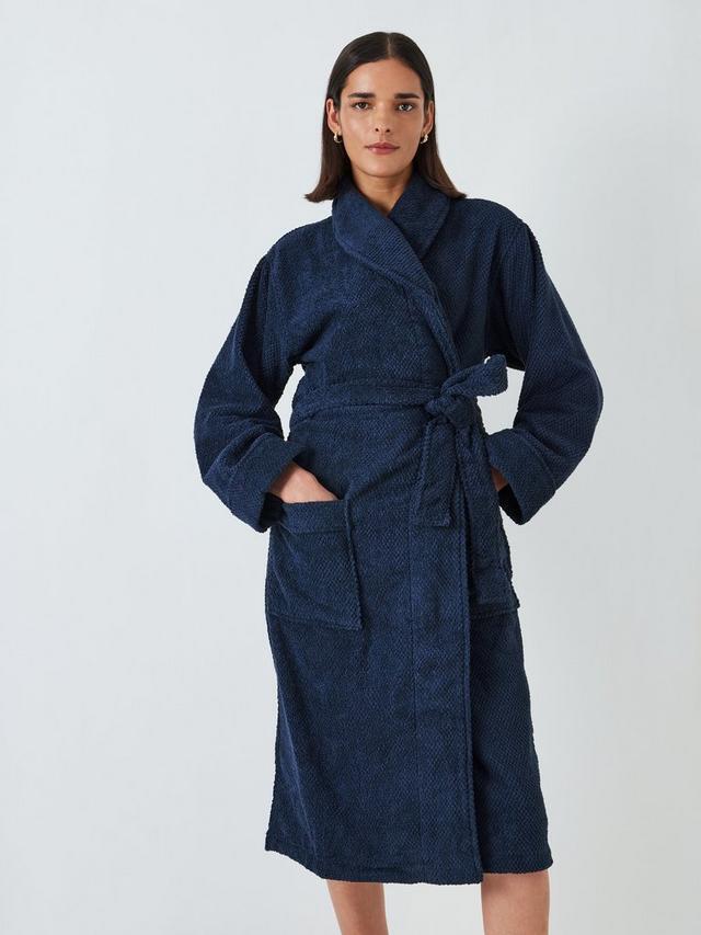 BNWT John Lewis Popcorn Cotton Unisex Bath Robe - Night Sky Size: S-M RRP: £50