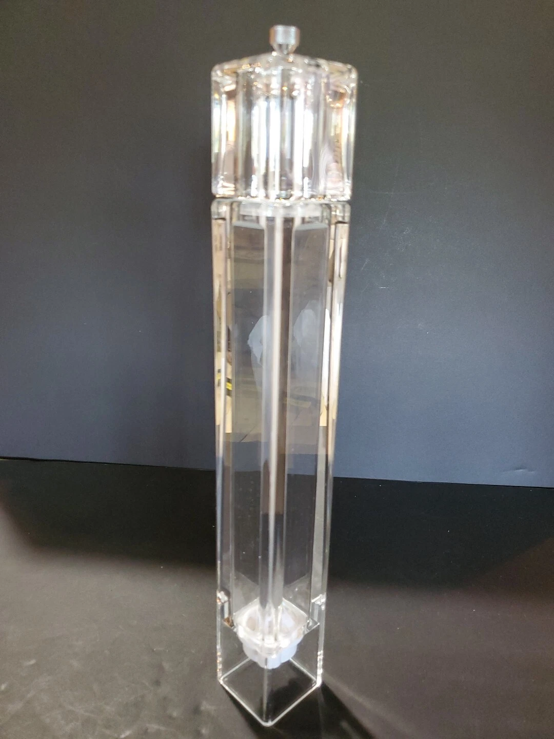 Acrylic / Lucite Extra Tall Pepper Mill Ceramica Stefani Italy 15.5" Tall !