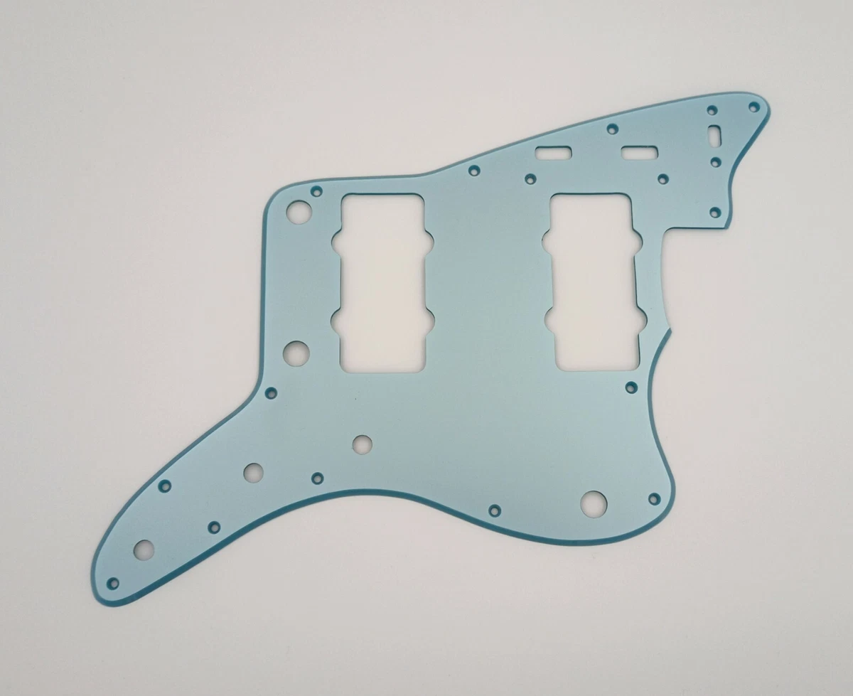 METALLIC ICE BLUE ACRYLIC PICKGUARD FOR US MEX FENDER STANDARD JAZZMASTER GUITAR