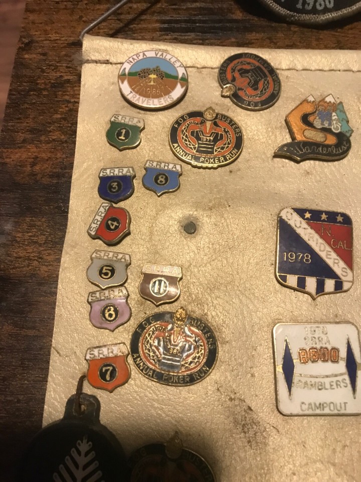 vintage motorcycle club pins/badges/patch eBay