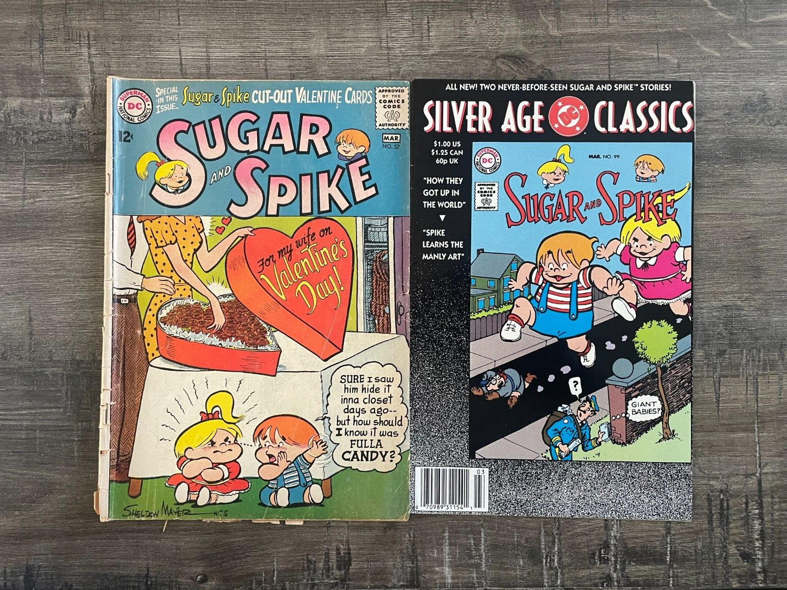 Sugar and Spike LOT of 2: #99-DC Silver Age Classics comic-REPRINT-#57 (1965)