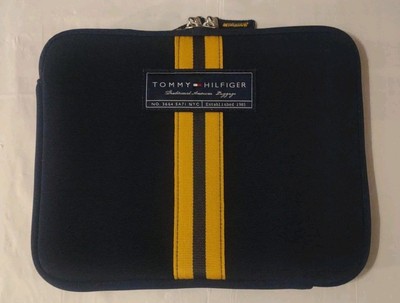 Tommy Hilfiger Delridge Blue Yellow Ipad Tablet Sleeve Case Holder 10''X 8''