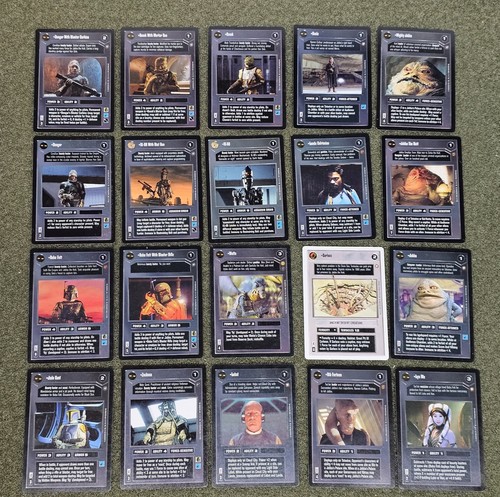 Decipher Star Wars CCG Dark Side Bounty Hunter Boba Jabba + Rare Cards Set x20