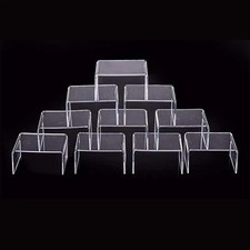 10pcs Display Stands Stackable Storage Bins Clear Container Clear Acrylic