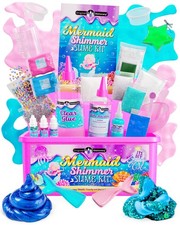 Mermaid Slime Kit for Girls Ages 7  12, DIY Glow-in-The-Dark Slime Set with Sh...