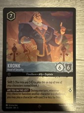 Lorcana Kronk - Head of Security Super Rare Shimmering Skies 185/204 Foil NM