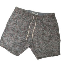 Trenery Swim Suit Mens XSMulticolor Paisley Drawstring Mesh Lining Cotton