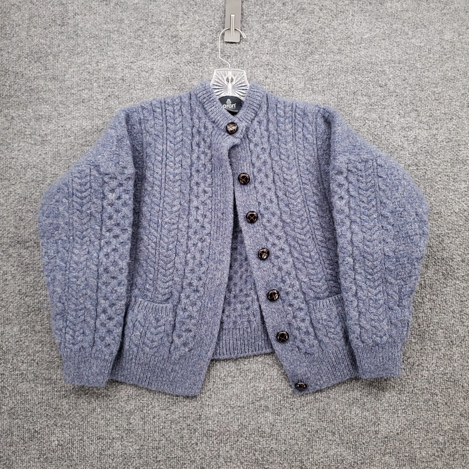 Aran Woollen Mills Cardigan Womens 2XL XXL Blue Merino Wool Cable Knit Sweater
Opens in a new window