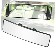 Car Rear view Mirrors, 11.4 Inch Wide Angle Clip On Rearview Mirror Black