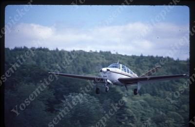 sl18  Slide 1970's  Airplane in Flight  Beechcraft Bonanza 295a