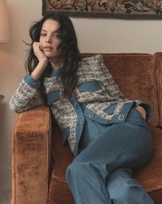 NEW AUTH VERONICA BEARD Ainslie Tweed Jacket, Cotton-Blend, Size 6