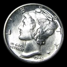1943-D Mercury Dime Silver ---- Gem BU+ FB Condition Stunning ---- #PP841