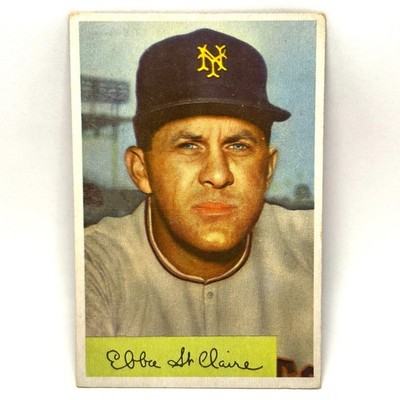 1954 Bowman - Ebba St. Claire #128 New York Mets Low Grade PR