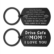 Christmas Mom Gifts from Son Drive Safe I Love You Keychain Mother Birthday...