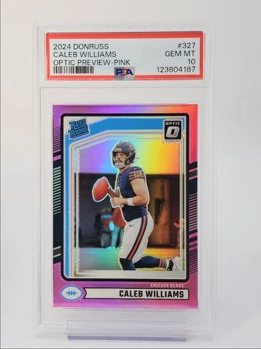 CALEB WILLIAMS 2024 DONRUSS OPTIC RATED ROOKIE PINK B RC PSA 10 Q0004