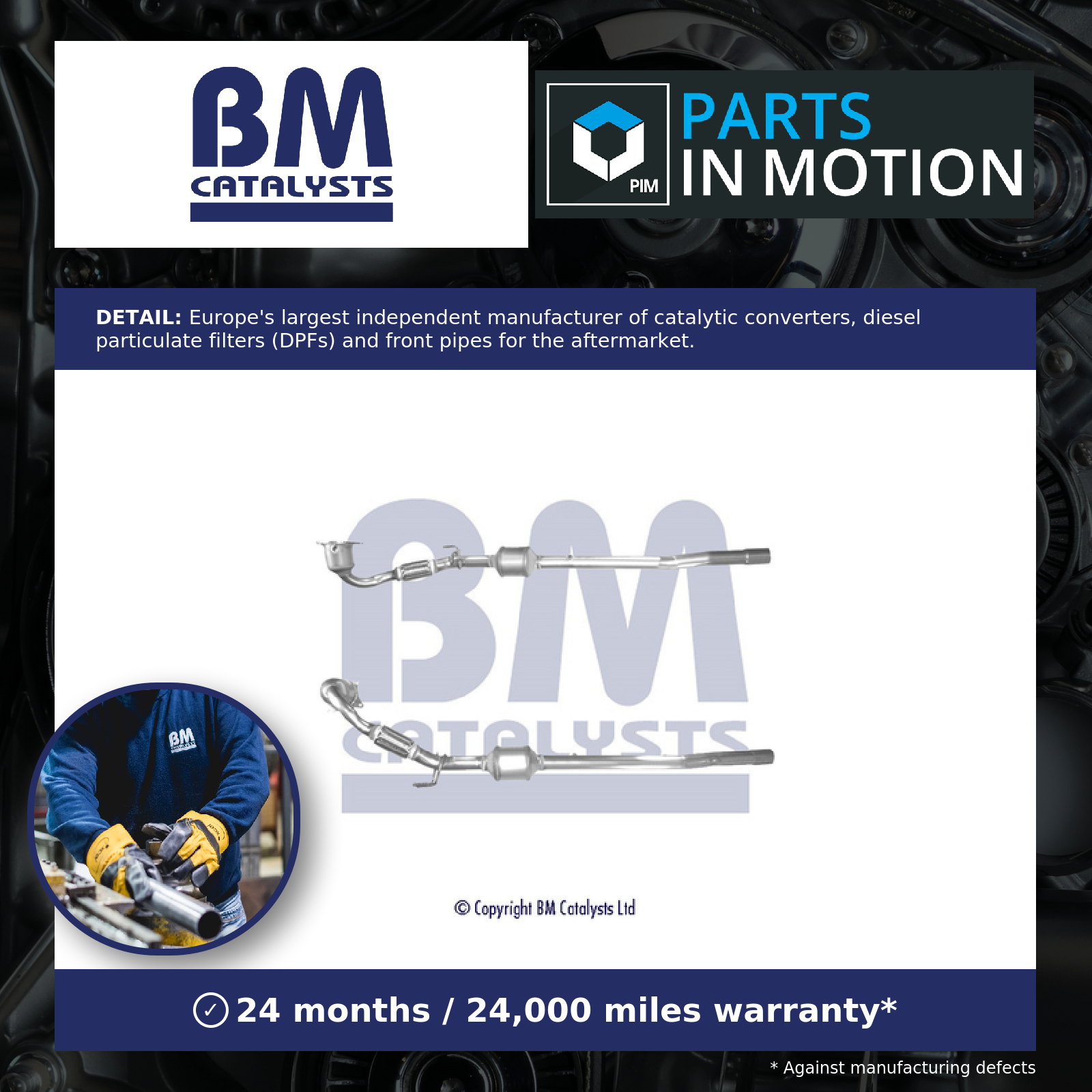 BM Catalysts BM92081H Catalytic Converter Replacement Fits Audi Seat VW - Image 3