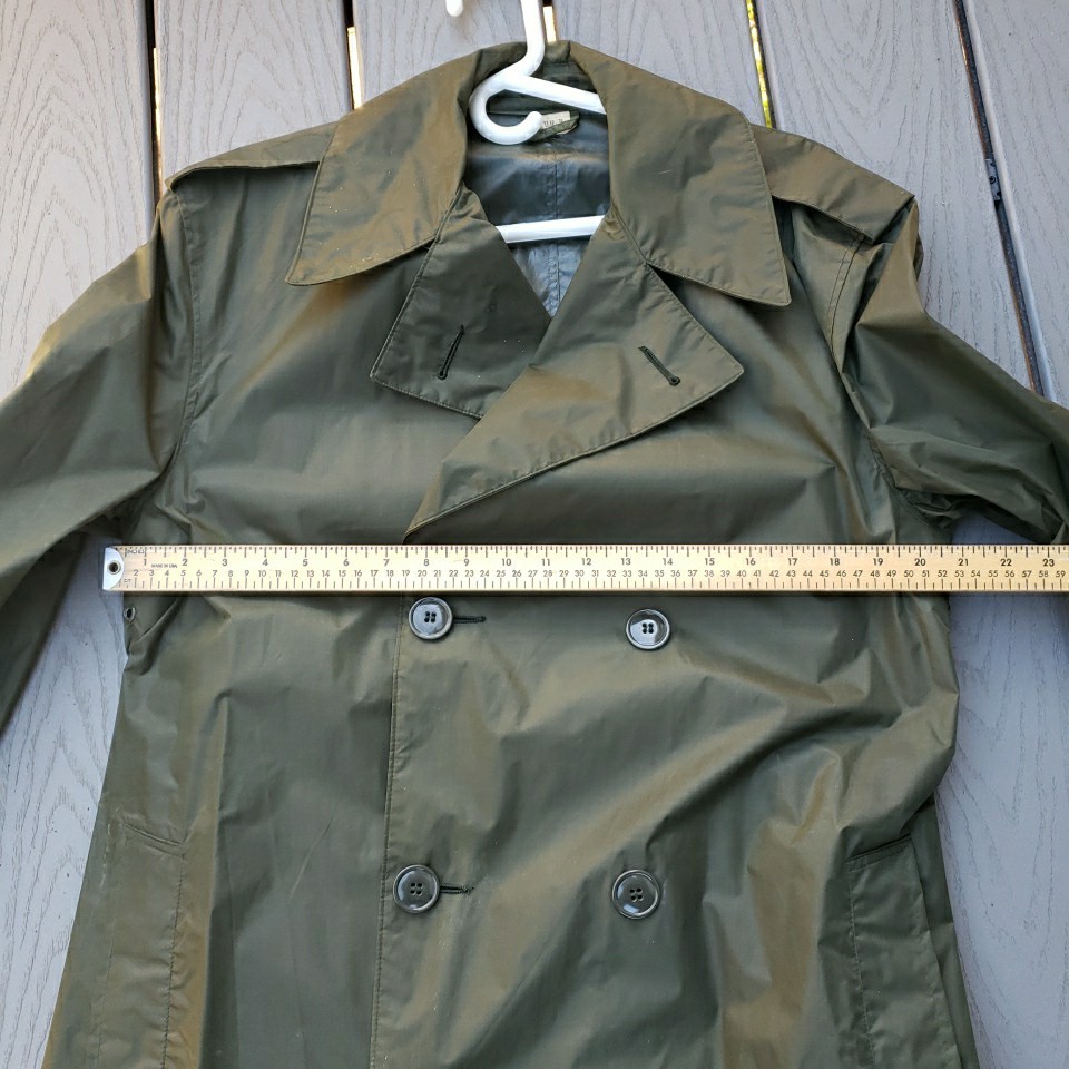 ジャケット・アウター 40's US AR MY RUBBER COATED RAINCOAT US Military Man's Raincoat Rubber Coated GREEN Vintage NSN 8405-00