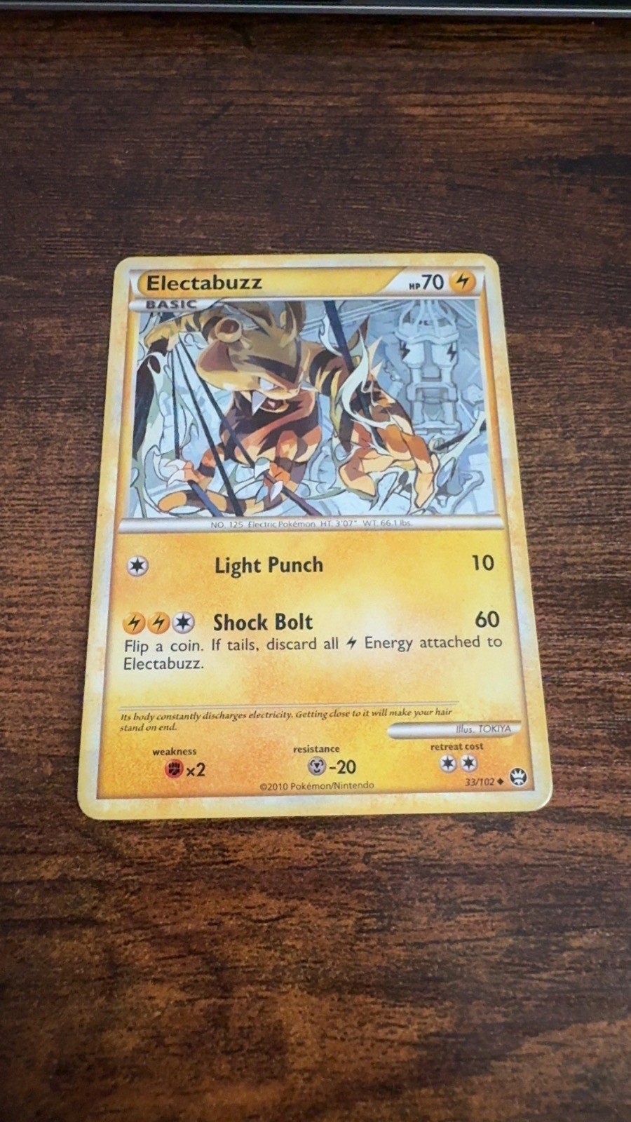Electabuzz 33/102 Uncommon HGSS Triumphant Pokemon Heavily Played