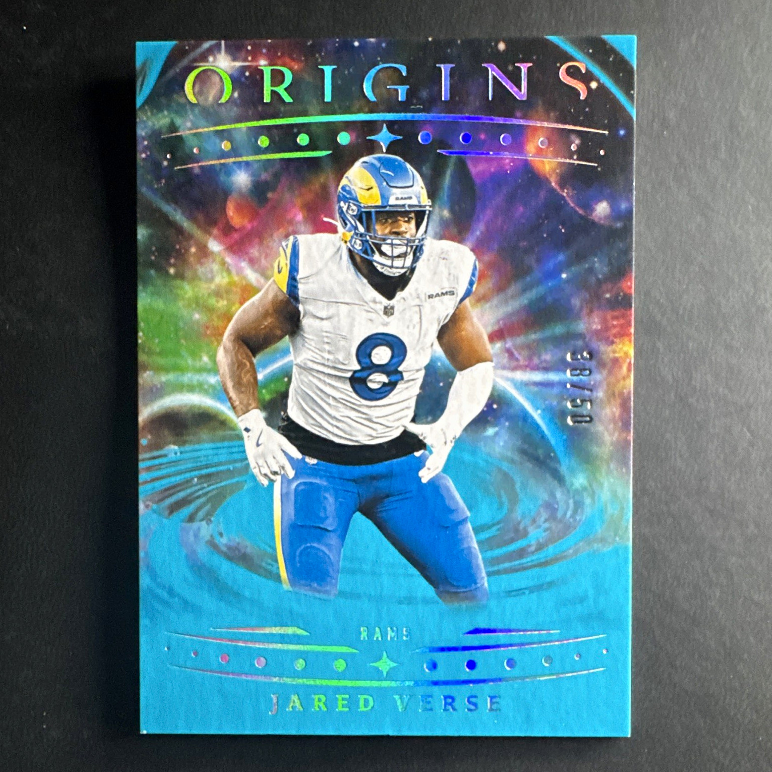 2025 Panini Origins Jared Verse Turquoise /50 #26 Rams