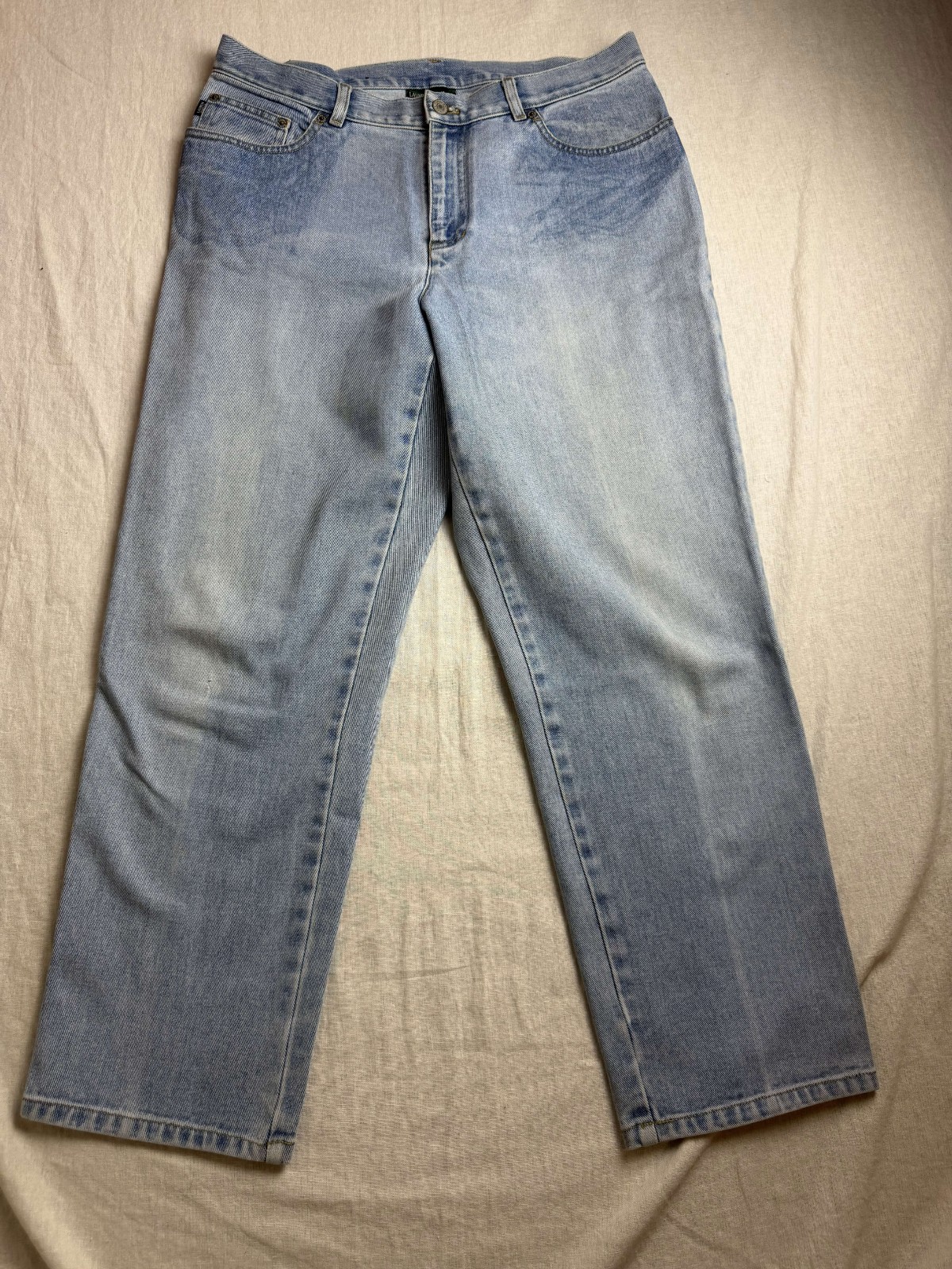 Vintage 90s Y2K Lauren Jeans Co Ralph Lauren Womens 12 Blue Straight Leg Denim