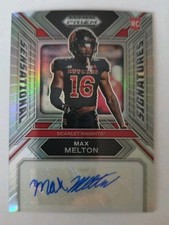 2024 Panini Prizm Draft Picks Silver Sensational Signatures Max Melton