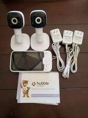 Hubble Connected Nusery Pal Cloud Twin Camera System With Monitor, Used