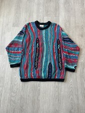 VTG COOGI Australia Multicolor 3D Textured Chunky Knit 90s Biggie Sweater Large