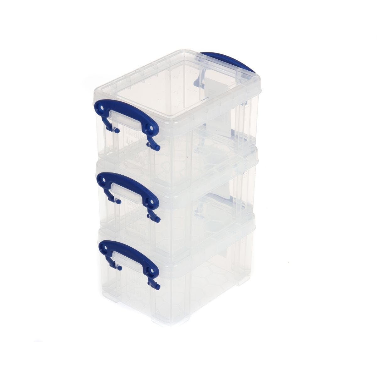 Really Useful Box 0.35 Litre Small Clear Storage Box 10 Pack - Image 8