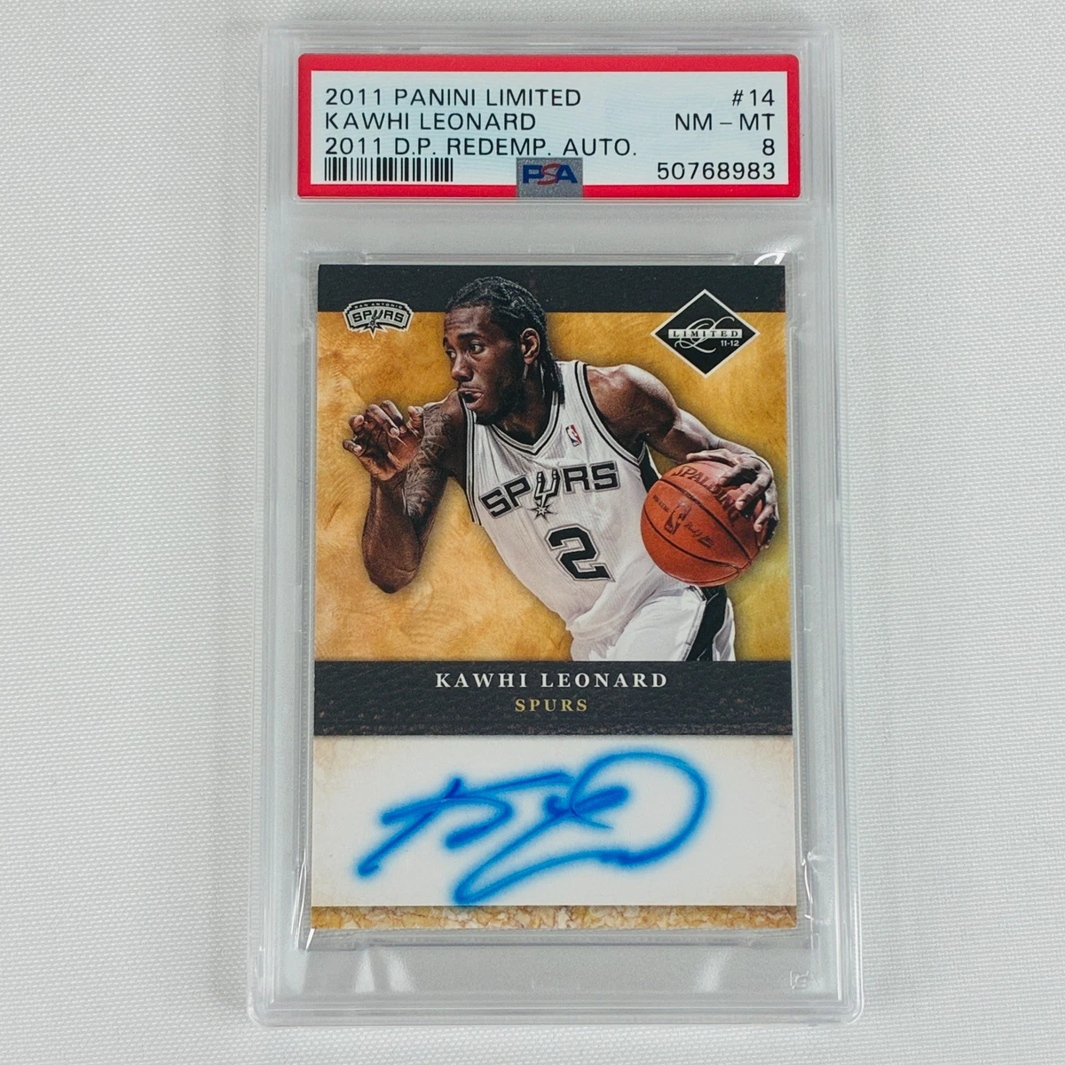 Panini Kawhi Leonard Basketball Autographed Sports Trading Cards