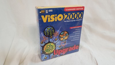 NEU Visio 2000 NICHT MICROSOFT! Vintage Upgrade Software Sealed