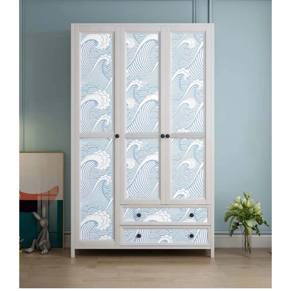 NEW Peel & Stick Blue White Waves Sea Sprays Blooming Walls Wallpaper - Image 4 of 4