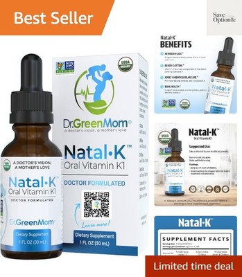 Dr. Green Mom Natal K Oral Vitamin K1 Drops for Newborns | Organic Phytonadio...
