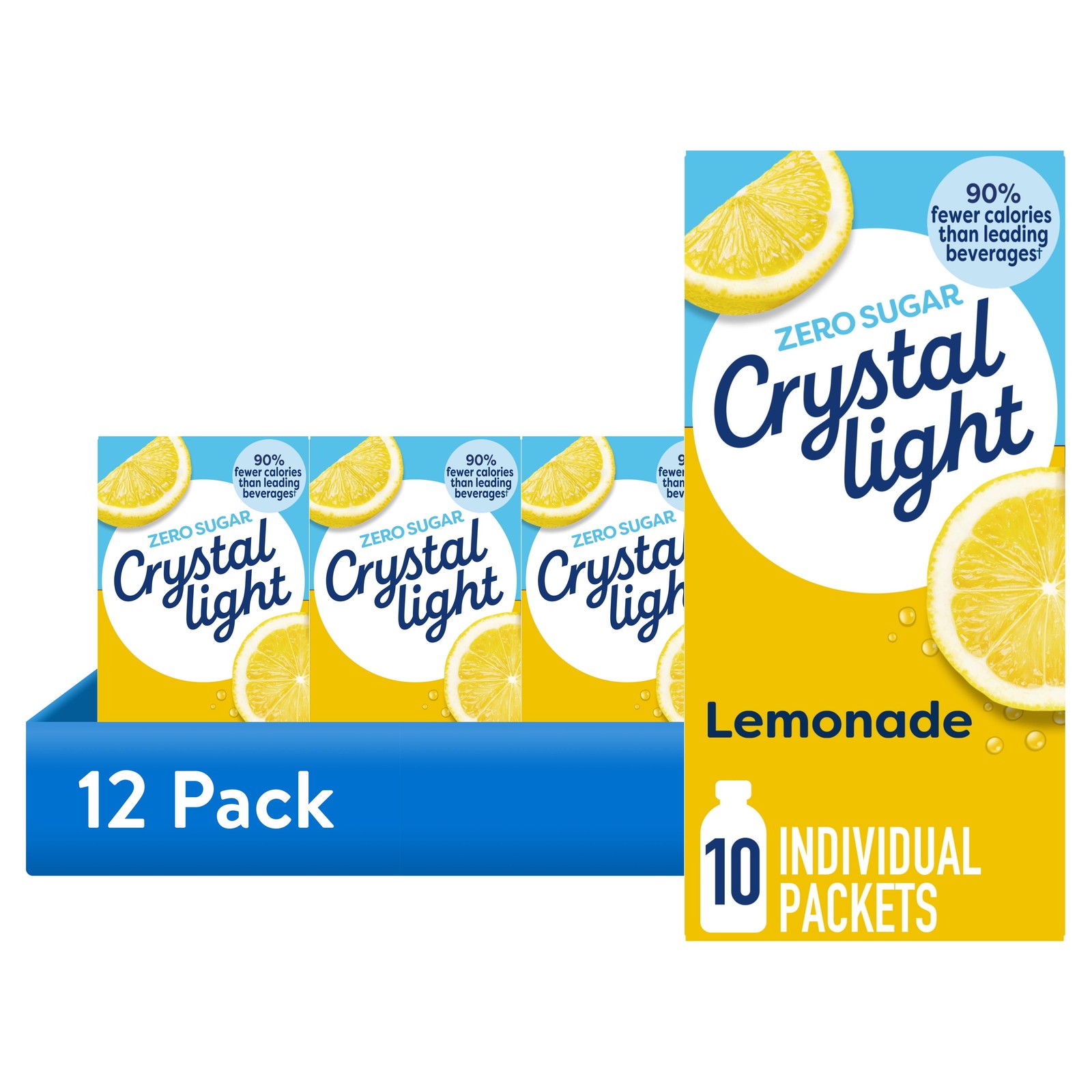 (12 pack) Crystal Light Drink Mix, 10 Packets,for Convenient