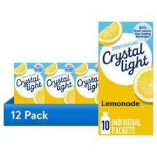  12 pack Crystal Light Drink Mix, 10 Packets,for Convenient On-the-Go Flavorful
