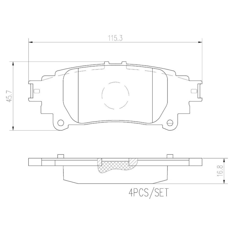 Pastillas de freno cerámicas traseras Brembo para Lexus GS300 GS450h IS200t IS300 RC200t RC350 Foto 4 de 4