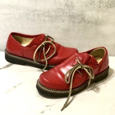 Spieth & Wensky Haferl Red Leather Loafer Rubber Sole Shoes German Sz 36 EU 6 US