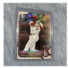 Topps 2022 Bowman Chrome Jordan Walker Mojo Refractor BCP-221 Cardinals