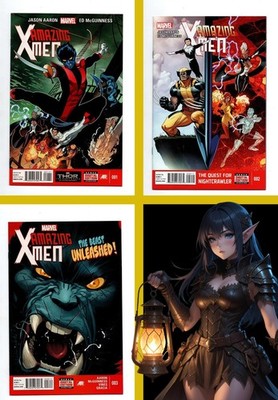Amazing X-Men #1, #2 & #3 Vol.2 Marvel Comics 2013 All Sleeved & Boarded
